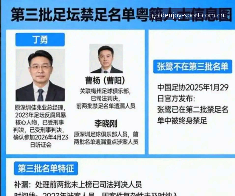 金喜操作流程 中国足协第三批禁足名单深度解析:终身禁赛与五年禁赛的处罚对比